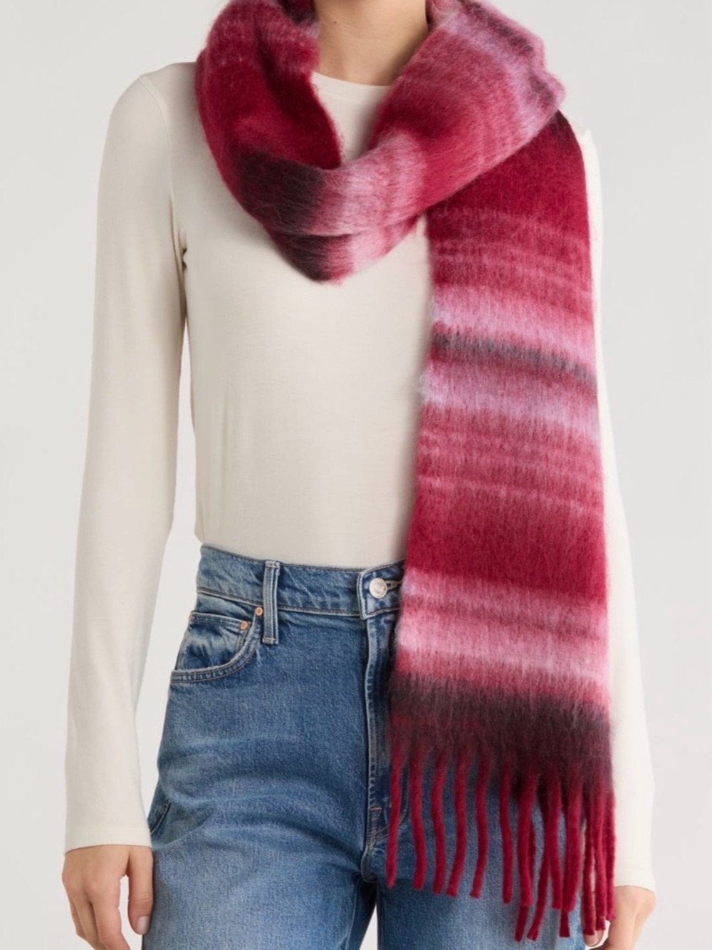 NWT- Plush Ombre Red Fringe Scarf
11x79
Save the ocean